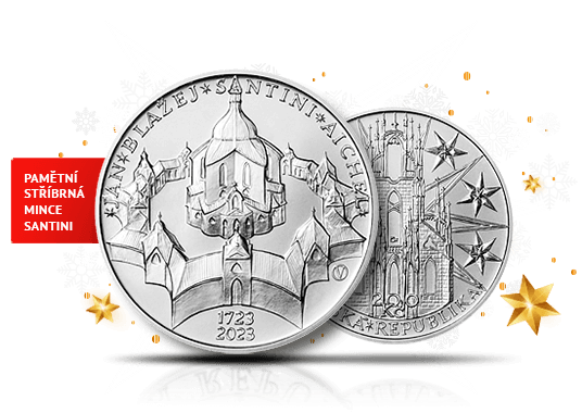Stříbrná mince Jan Blažej Santini-Aichel