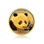 Zlatá investiční mince China Panda (Čínská panda) 3 g – přední strana