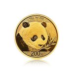 Zlatá investiční mince China Panda (Čínská panda) 15 g – přední strana