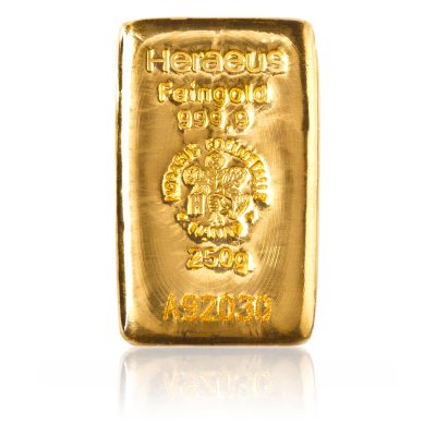 Zlatý investiční slitek Heraeus 250 g - obrázek 1