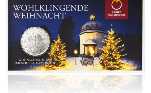 Stříbrná investiční mince Wiener Philharmoniker 31,1 gramu (1 Oz) – první strana