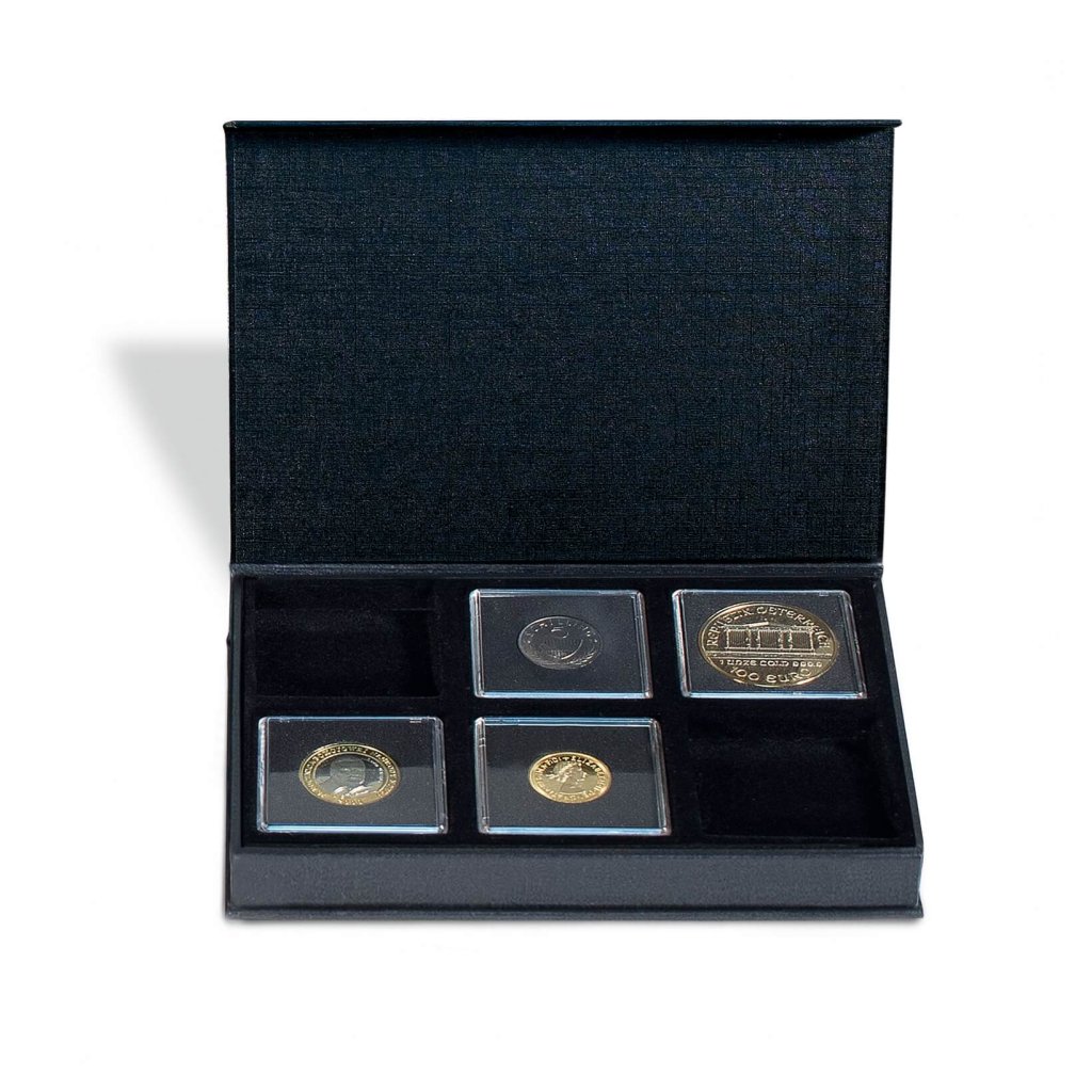 Etuje AIRBOX na 6 čtvercových mincovních kapslí 50 x 50 mm