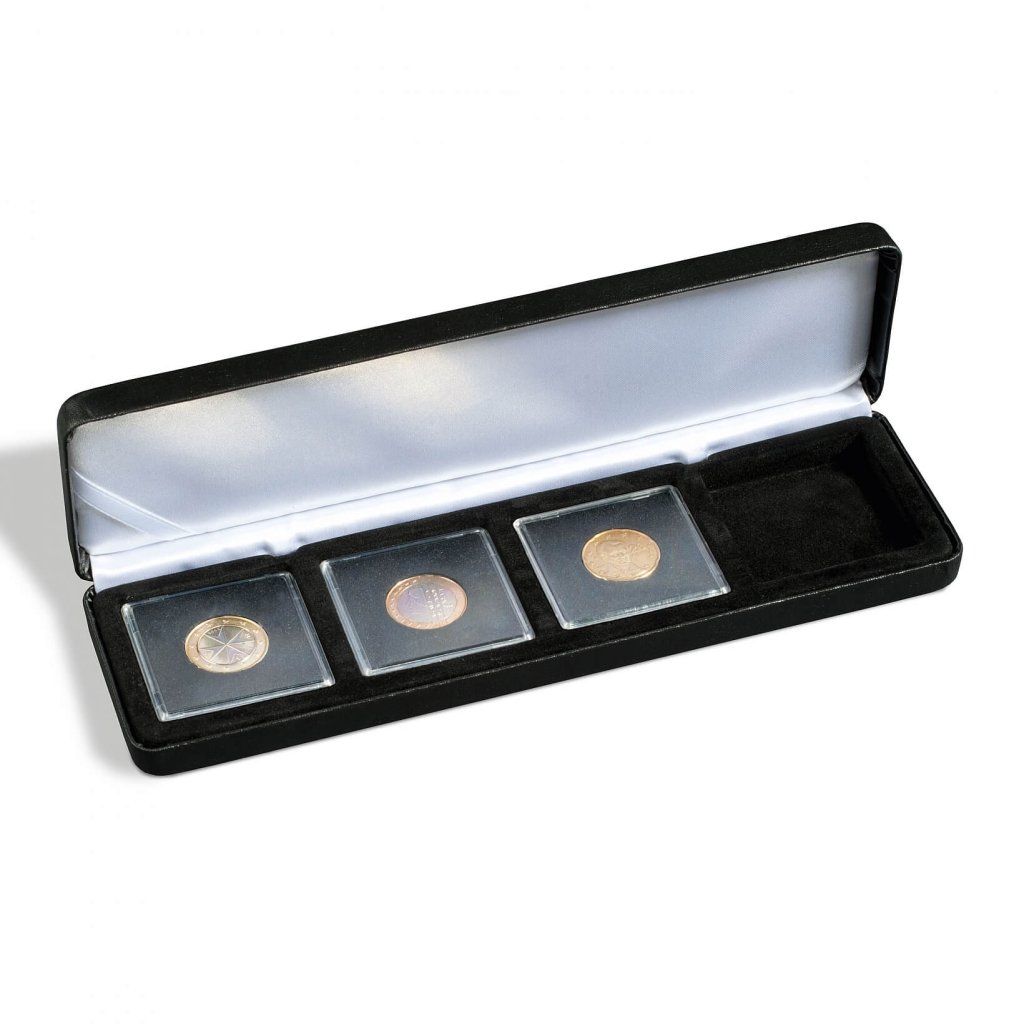 Etuje NOBILE na 4 čtvercové mincovní kapsle 50 x 50 mm.