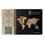 Zlatý investiční slitek Degussa 1 g – druhá strana