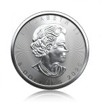 Stříbrná investiční mince Maple Leaf 31,1 gramu (1 Oz) – druhá strana