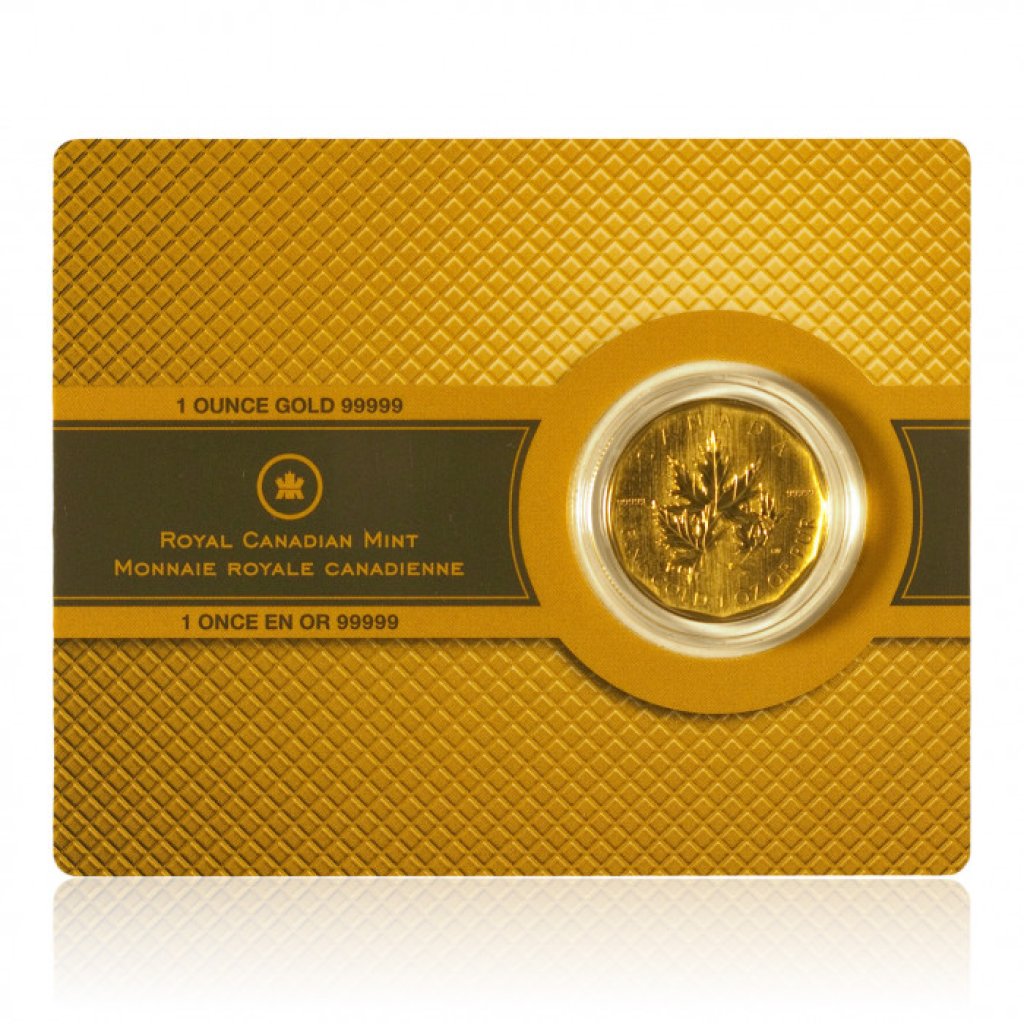 Zlatá investiční mince Maple Leaf 999,99 - SUPERMAPLE 31,1 g - první strana