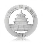 Stříbrná investiční mince Panda 31, g – druhá strana