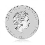 Stříbrná investiční mince Australská Lunární Série II. 2017 Kohout 31,1 g – druhá strana