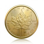 Zlatá investiční mince Maple Leaf 31,1 gramu – první strana