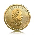 Zlatá investiční mince Maple Leaf 1,55 g – druhá strana