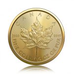 Zlatá investiční mince Maple Leaf 15,55 g – první strana