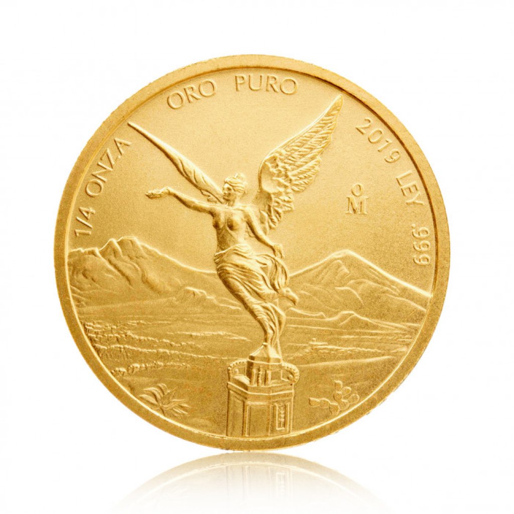 Zlatá investiční mince Mexiko Libertad 1/4 Oz – první strana