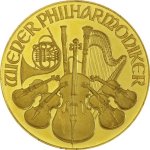 Zlatá investiční mince Wiener Philharmoniker ATS Prägung 31,1 g - první strana