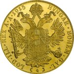 Zlatá investiční mince 4 Dukáty Rakousko 1915 novoražba 13,76 gramu - první strana