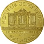 Zlatá investiční mince Wiener Philharmoniker různé ročníky 31,1 g - druhá strana