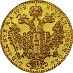 Zlatá investiční mince 1 Dukát Rakousko 1915 novoražba 3,44 g - první strana