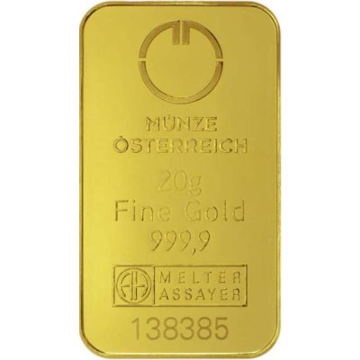 Zlatý investiční slitek Münze Österreich 20 g