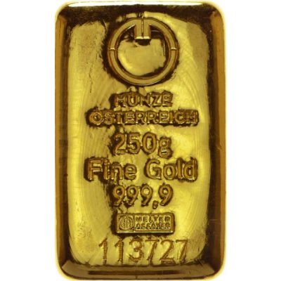 Zlatý investiční slitek Münze Österreich 250 g