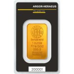 Zlatý investiční slitek Argor-Heraeus 31,1 g (1 Oz) - první strana