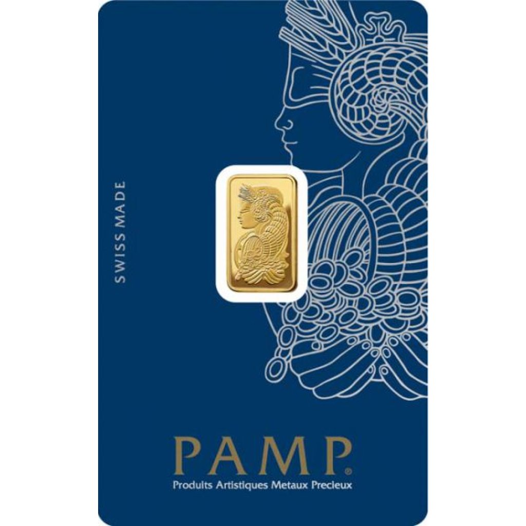 Zlatý investiční slitek PAMP Fortuna 2,5 g - první strana