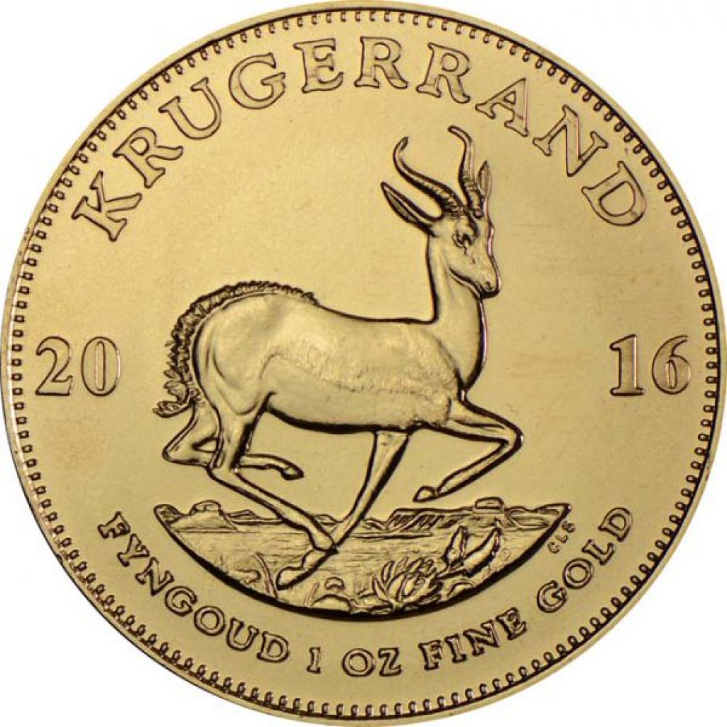 Zlatá investiční mince Krugerrand 1 Oz  - druhá strana