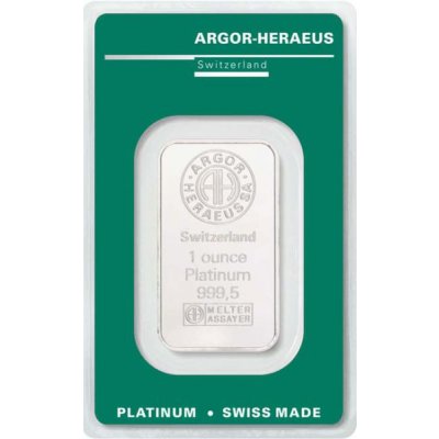 Platinový investiční slitek Argor-Heraeus 31,1 g - první strana