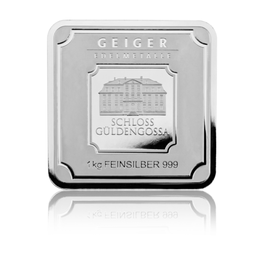 Stříbrný slitek Geiger original 1000 g .999 - první strana