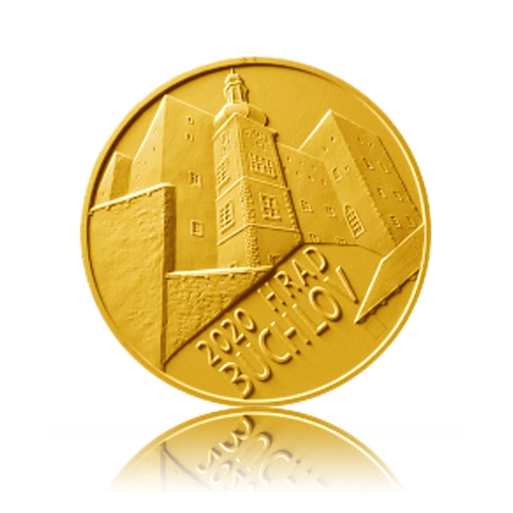 Zlatá investiční mince 5000 Kč Buchlov STANDARD 15,55 g - první strana
