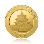 Zlatá investiční mince China Panda (Čínská panda) 15 g – zadní strana