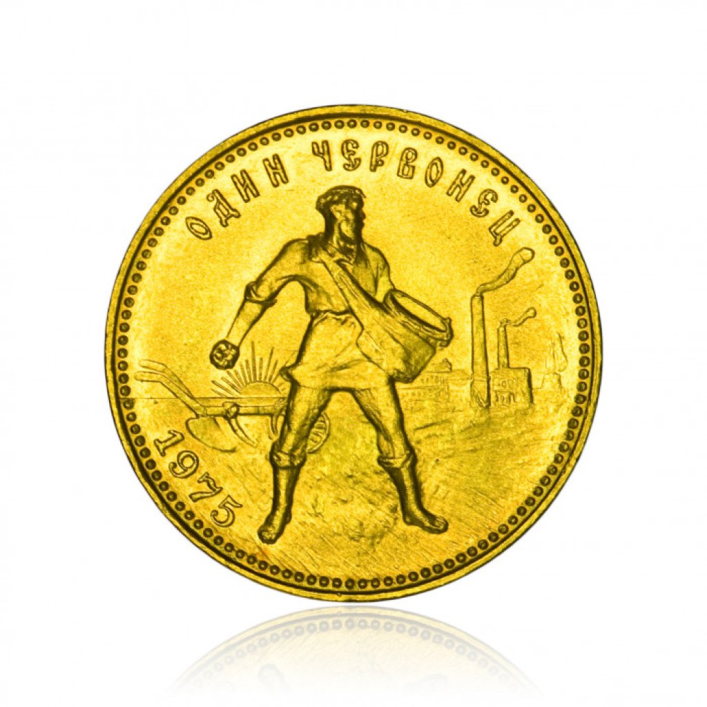 Zlatá mince Červoněc 7,74 g - první strana