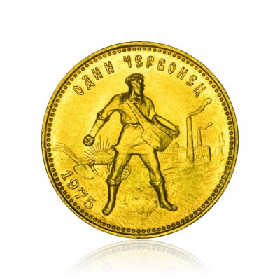 Zlatá mince Červoněc 7,74 g - první strana
