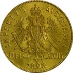 Zlatá investiční mince 8 Florin Gulden 20 Franků 5,81 g - další obrázek