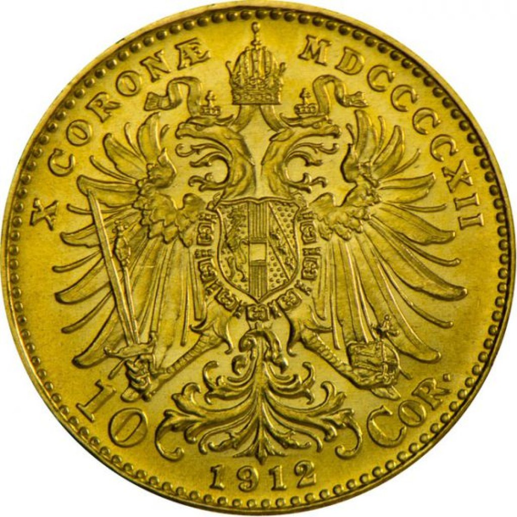 Zlatá investiční mince 10 Korun Rakousko novoražba 3,04 g - první strana