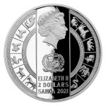 Stříbrná mince Crystal Coin - Rok buvola 2021 proof 31,1 g - druhá strana