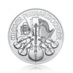 Stříbrná investiční mince Wiener Philharmoniker 31,1 gramu (1 Oz) – první strana