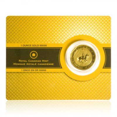 Zlatá investiční mince Maple Leaf 999,99 - MOUNTIE 31,1 g (1 Oz) - první strana