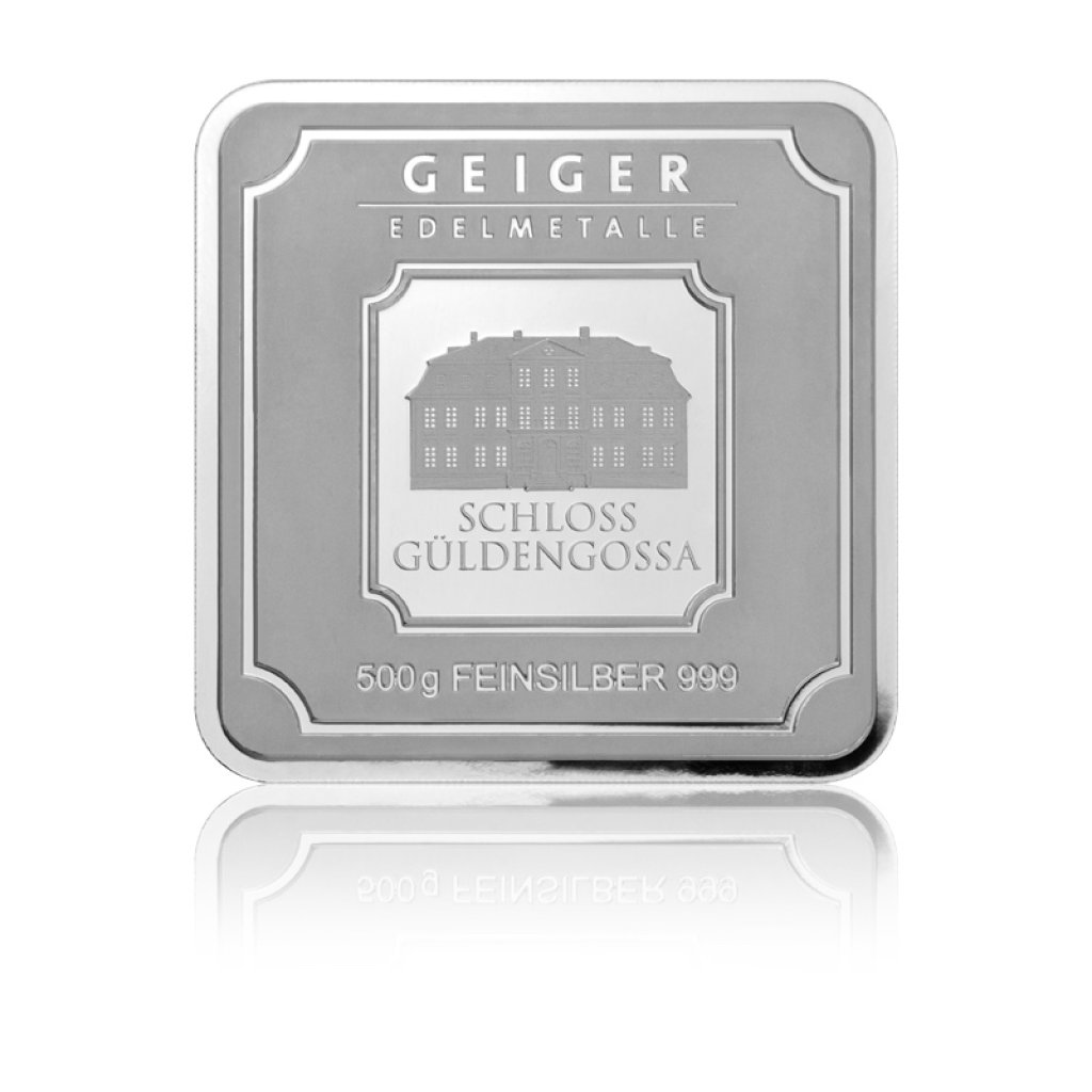 Stříbrný investiční slitek GEIGER Originál 500 g - 1. strana