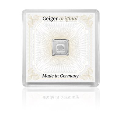 Stříbrný investiční slitek GEIGER Originál 1 g - 1. strana