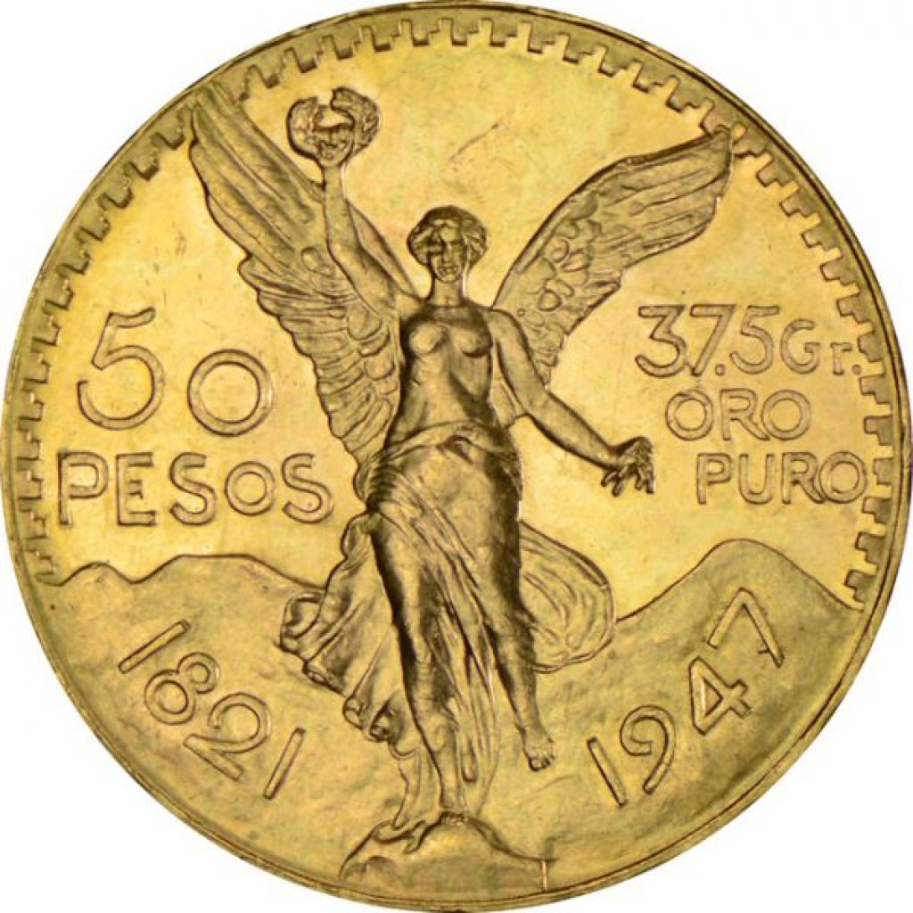 Zlatá mince Mexiko Centenario 50 Pesos 37,5 g - 1. strana