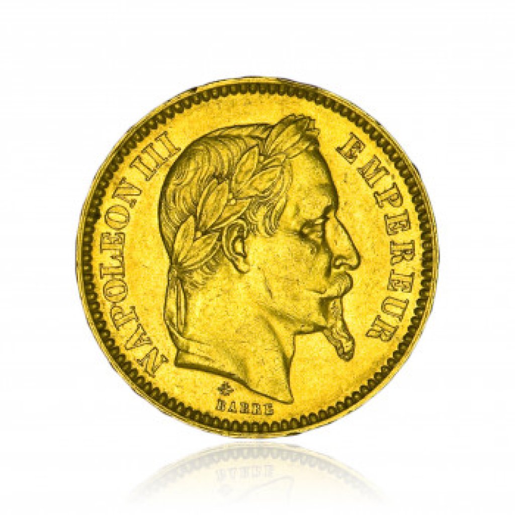 Zlatá mince Napoleon s věncem 20 Frank 5,81 g - obrázek 1
