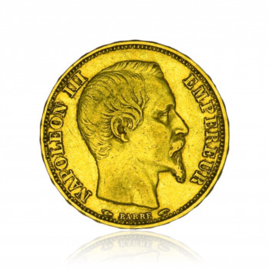 Zlatá mince Napoleon bez věnce 20 Frank 5,81 g - obrázek 1