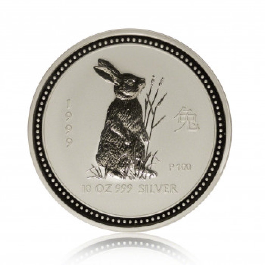 Stříbrná investiční mince Australský lunární rok 1999 Králík 311,1 g - obrázek 1