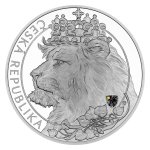 Stříbrná tří kilogramová investiční mince Český lev 2021 s hologramem proof 3000 g - obrázek 2