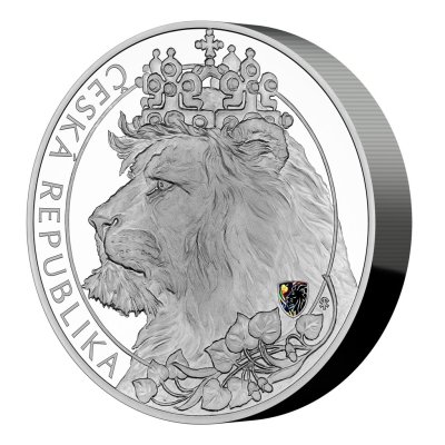 Stříbrná tříkilogramová investiční mince Český lev 2021 s hologramem proof 3000 g - obrázek 1