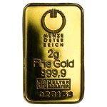 Zlatý investiční slitek Münze Österreich 2 g přední strana - další obrázek