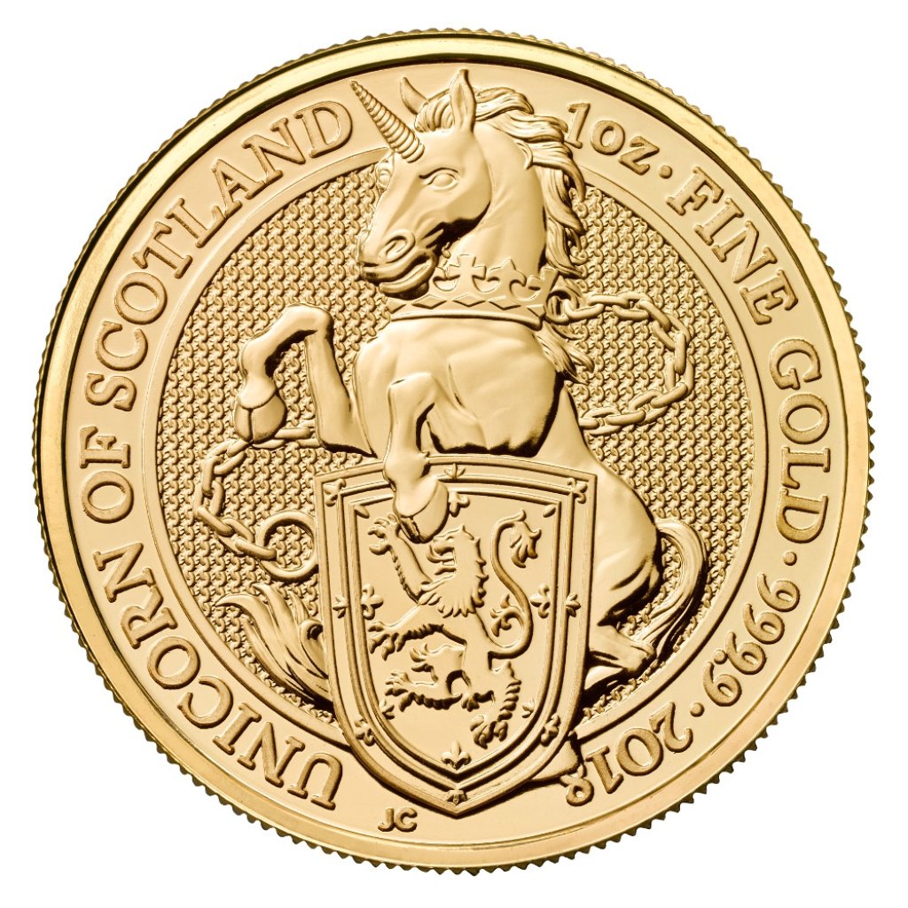 Zlatá investiční mince The Queen's Beast 2018 Unicorn 31,1 g (1 Oz) - první obrázek