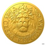 Zlatá 1/2oz investiční mince Český lev 2022 stand 15,55 g - obrázek 2