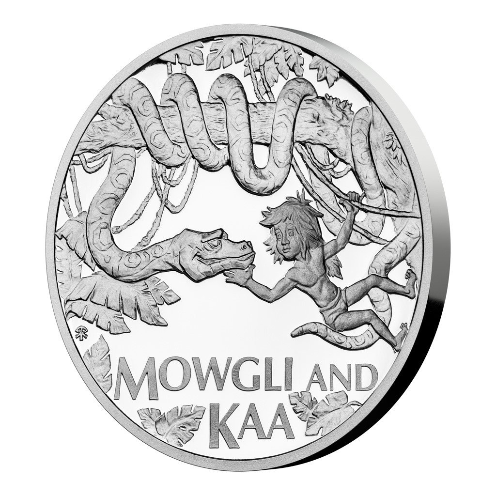 Stříbrná mince Kniha Džunglí - Mauglí a had Ká 2022 proof 31,1 g - obrázek 1