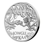 Stříbrná mince Kniha Džunglí - Mauglí a had Ká 2022 proof 31,1 g (1 Oz)