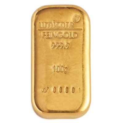 Zlatý investiční slitek 100 g odlévaný - obrázek 1
